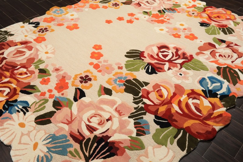 Irregular Shape 8x10 Wool Plush Pile Rug gallery