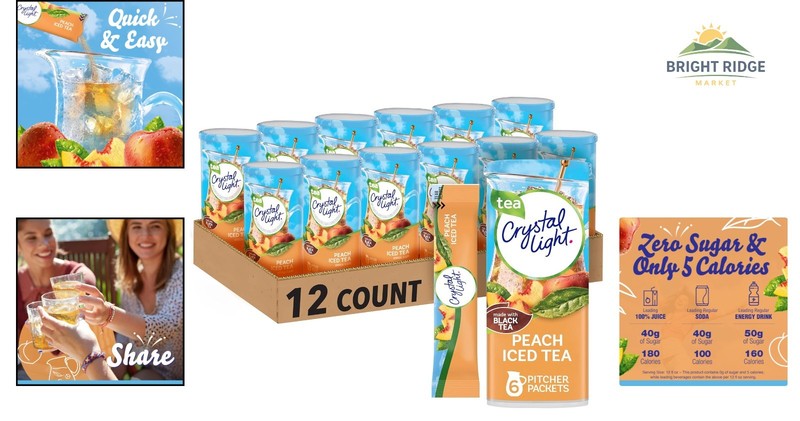 Artificially Flavored Peach Iced Tea Mix, 72 Packets for Quick Refreshment gallery