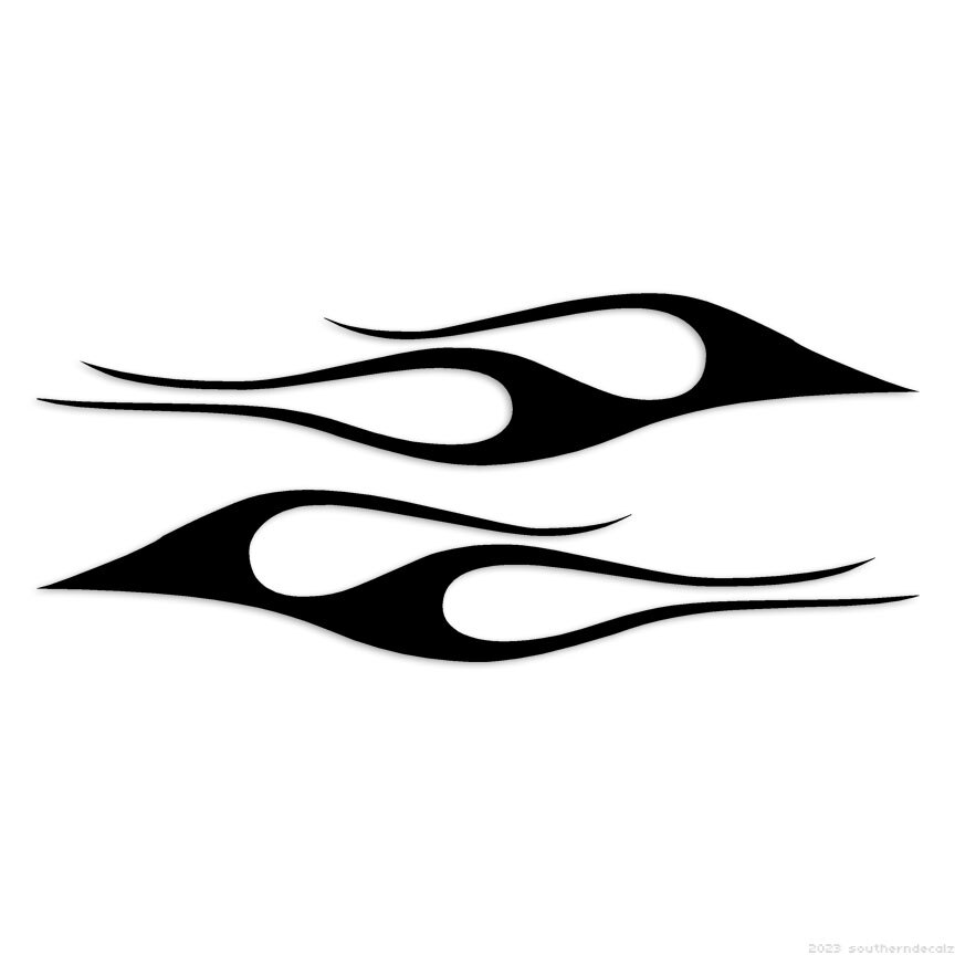 Pair Flames Fire - Decal Sticker - Multiple Colors & Sizes - ebn7278 gallery