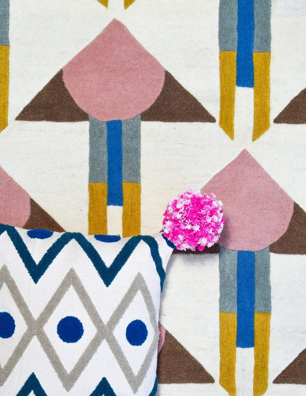 Berlin Hand Tufted Rug 100% NZ Wool Loop & Cut Pile Area Rug Handmade Wool Rug gallery