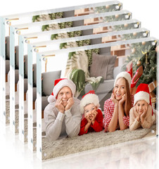 Acrylic Frames 8×10 – 5 Pack Double-Sided Magnetic Desktop Display Frames