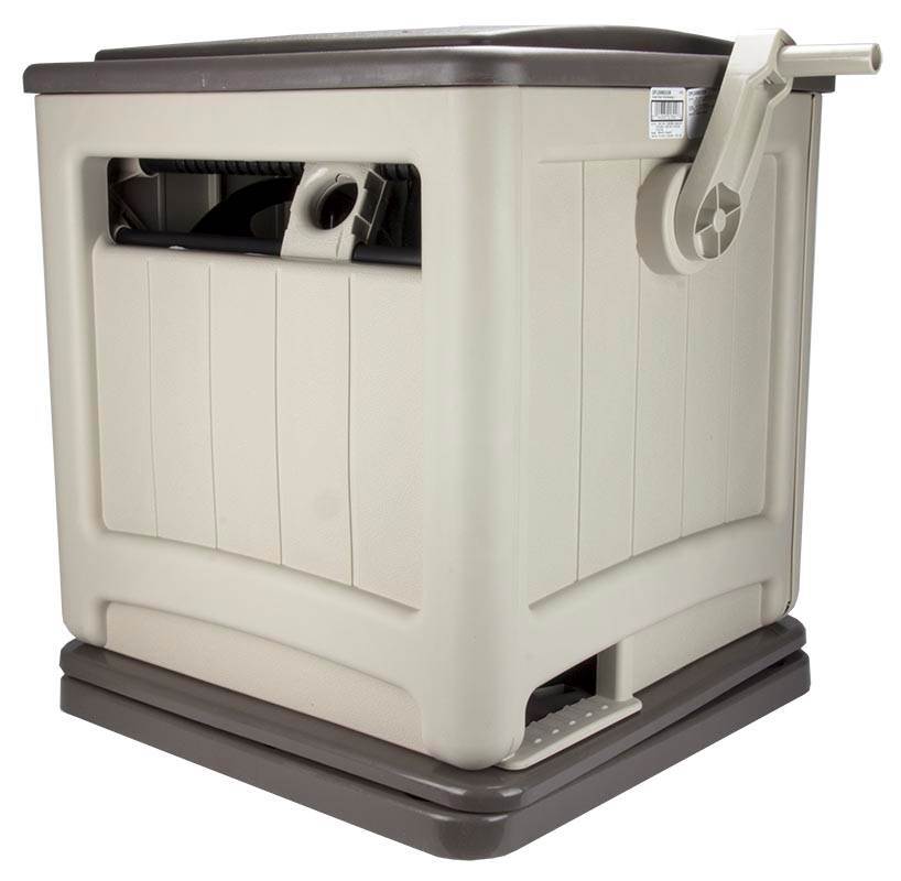 Suncast Swivel Hose Reel Storage Hideaway w/Smart Trak Hose Guide & Bin (2 Pack) gallery