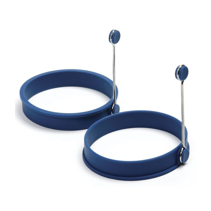 Norpro 4-Inch Silicone Round Pancake and Egg Rings, Set of 2, Blue gallery