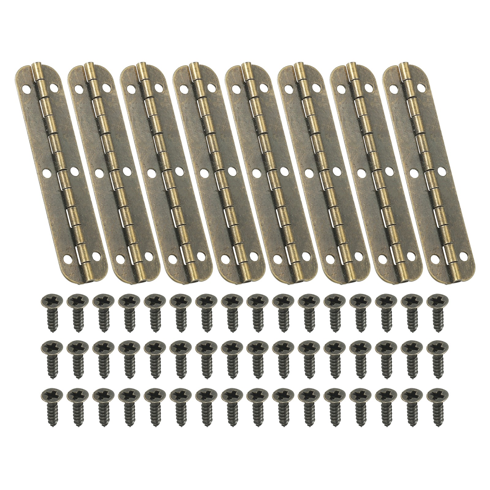 Small Piano Hinge 2.6" x 0.6", 8 Pack Mini 180-Degree Jewelry Box Hinges, Brown gallery
