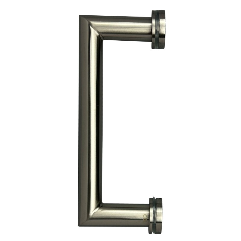 CEL 8" Round Tubing Mitered Corner Singled-Sided Pull Handle for Shower Door gallery