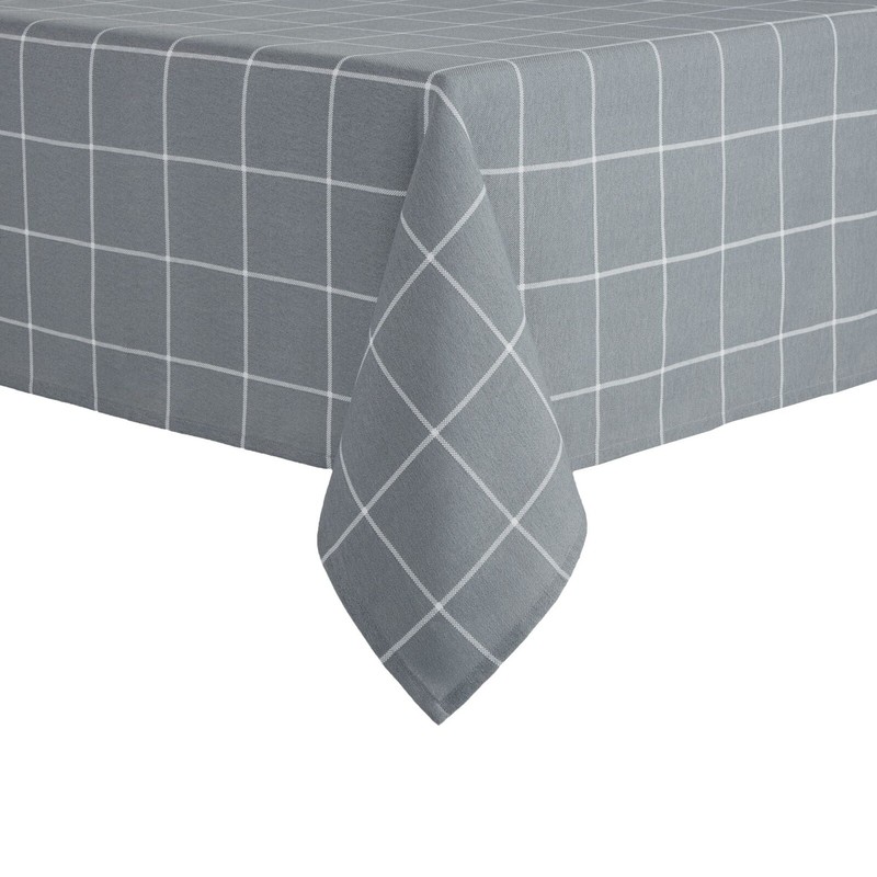 Windowpane Fabric Tablecloth 60"W X 84"L Rectangle Machine Washable Home Dining gallery