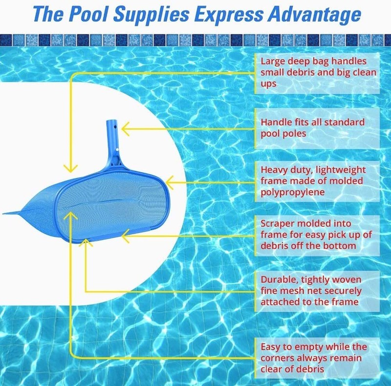 Pool Spa Leaf Skimmer Rake Net w/ Deep Pocket for Removing Leafs & Debris. gallery