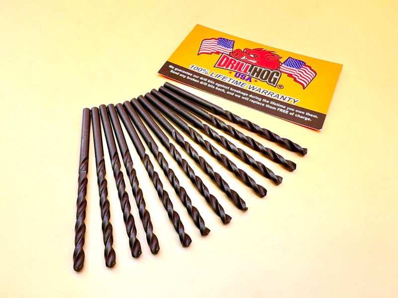 Drill Hog USA Drill Bit Number Bit #7, #8, #9 MOLY M7 Lifetime Warranty 12 Pack gallery