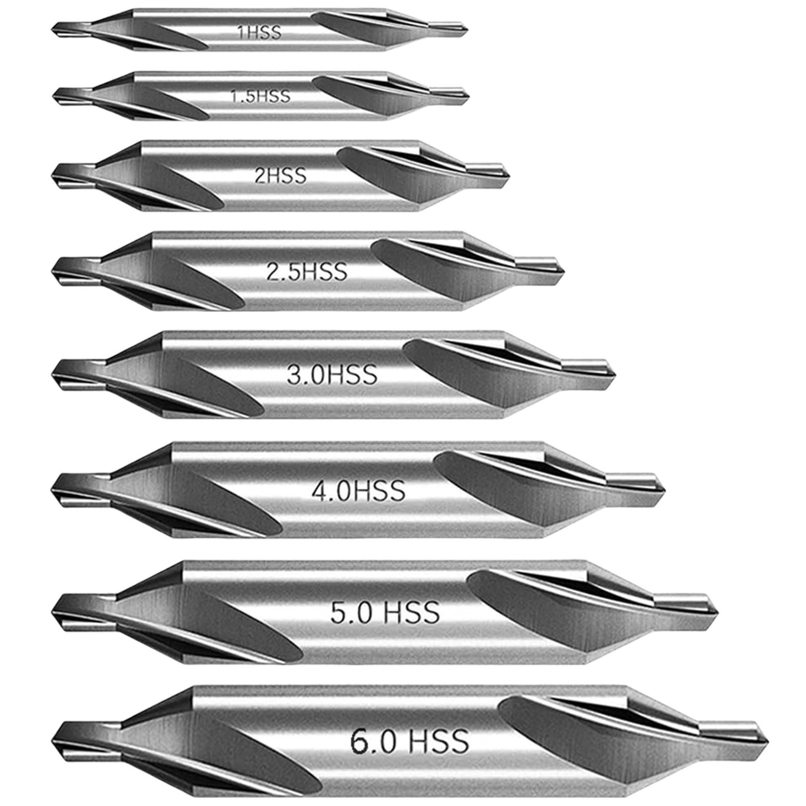 8 Pcs Center Drill Bits Set High Speed Steel Angle Center Drills Bits Durable... gallery
