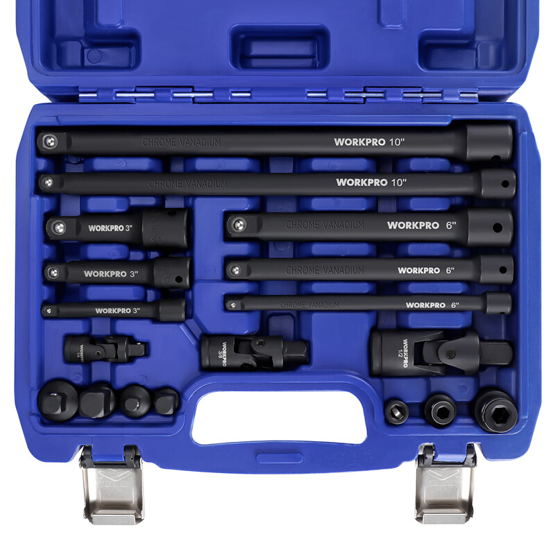WORKPRO 18PC Drive Tool Accessory Set Socket Adapter Extensions Socket Accessory gallery