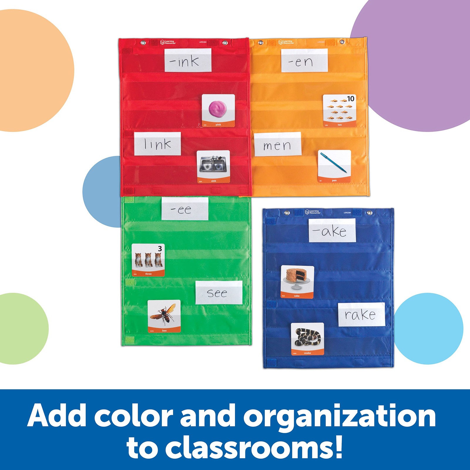 Multicolor Magnetic Pocket Charts for Classroom Activities and Storage 28x34in gallery