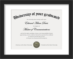 11×14 Diploma Frame with Clear Plexiglass, Displays 8.5 x 11 Certifica
