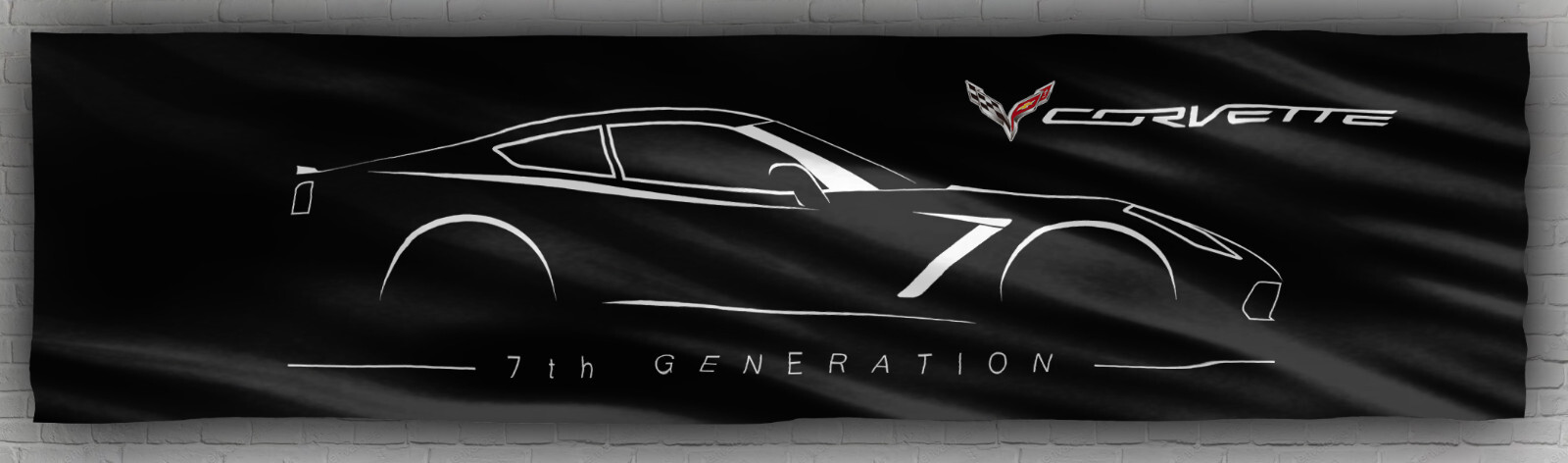 Chevrolet Corvette generation Wall Decor Indoor Outdoor Banner 2x8ft 60x240cm gallery