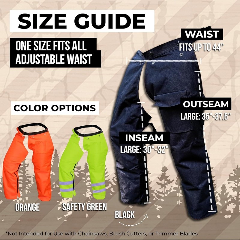 Multi-Use Trimmer Chaps for Men, Orange gallery