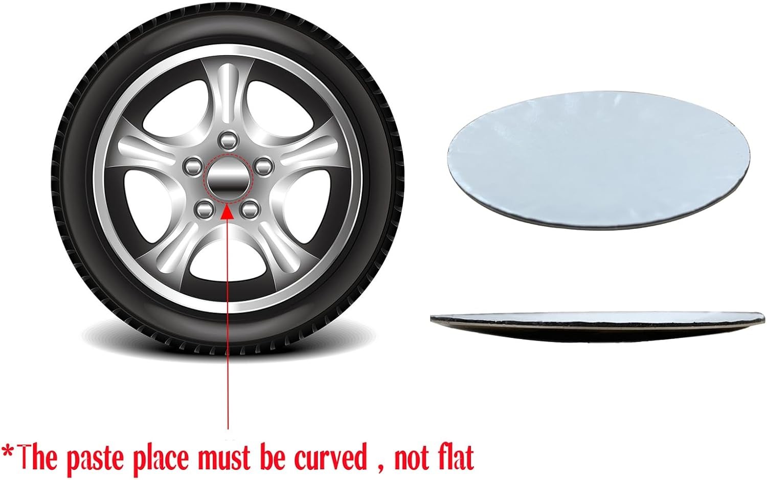 68mm Aluminum Wheel Center Caps - Silver & Black Metal Hub Caps (4 Pack) gallery