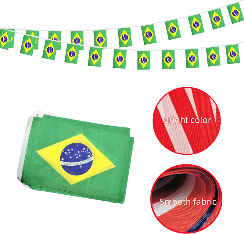 Small String Flags 50 Feet 38 Pcsian Pennant Banner Bunting Flags Brazil gallery