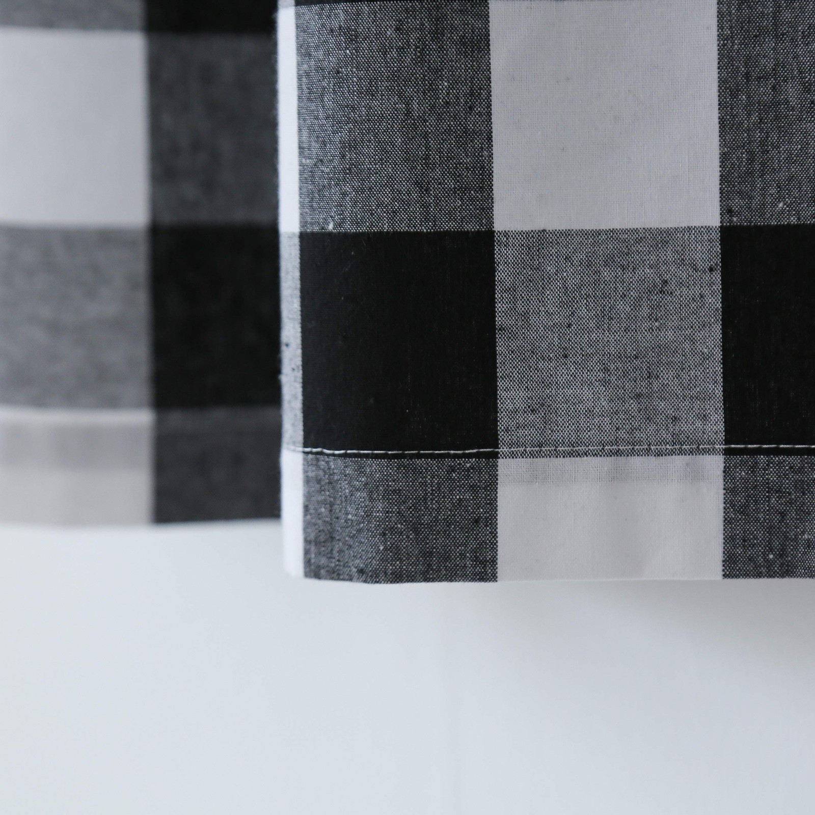 Buffalo Check Kitchen Tier Curtain 54 x 36 inches Long Plaid Gingham Rod Pock... gallery
