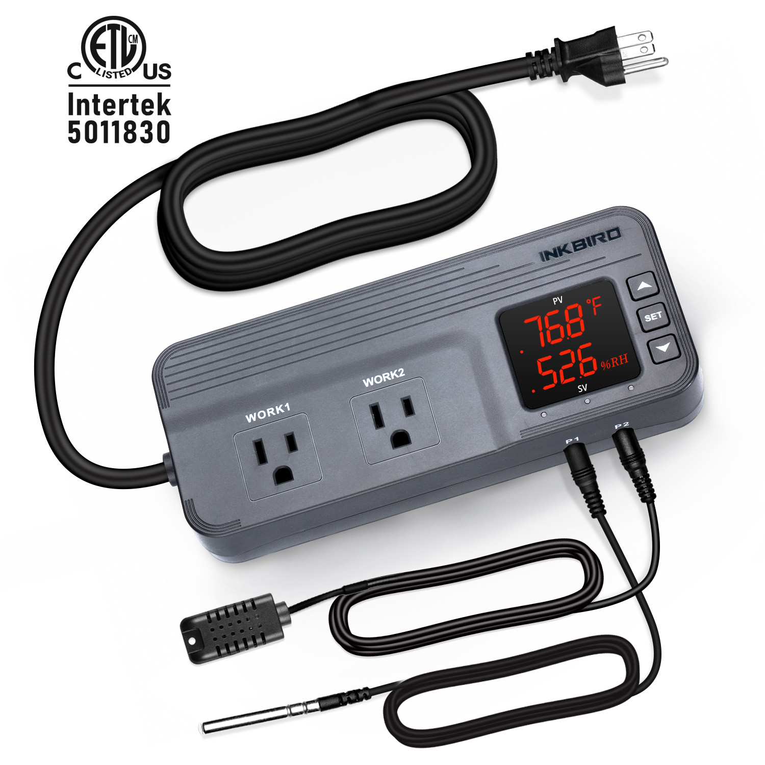 Inkbird 608T Digital Temperature Humidity Controller Greenhouse Grow Tent 110V gallery