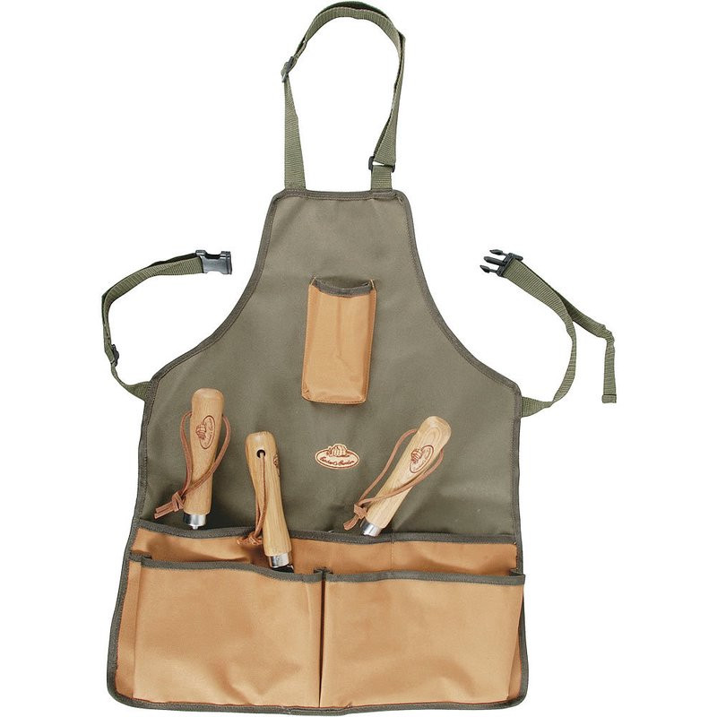 Esschert Design GT06 Adjustable Size Garden Canvas Tool Apron 6 Pockets Green gallery