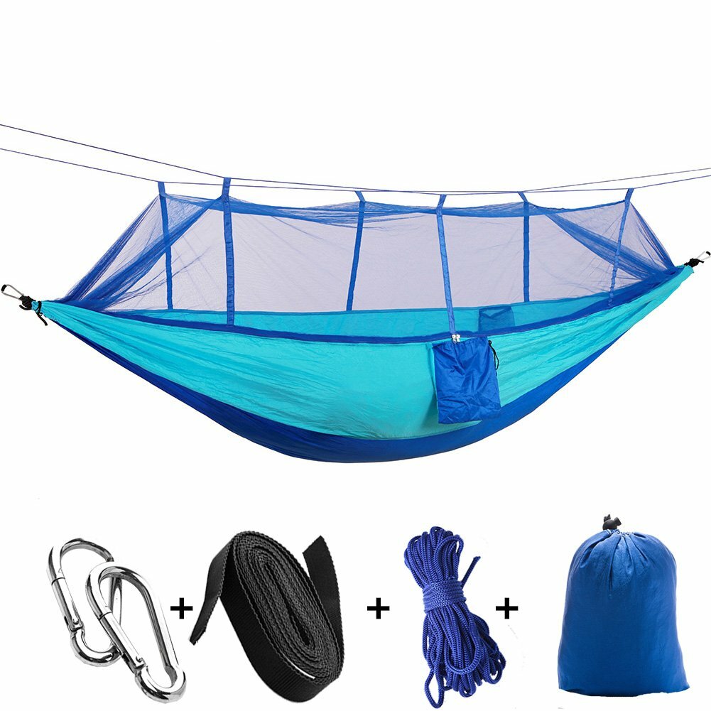 660lbs Portable Double Person Camping Hammock Tent with Mosquito Net Hanging Bed gallery