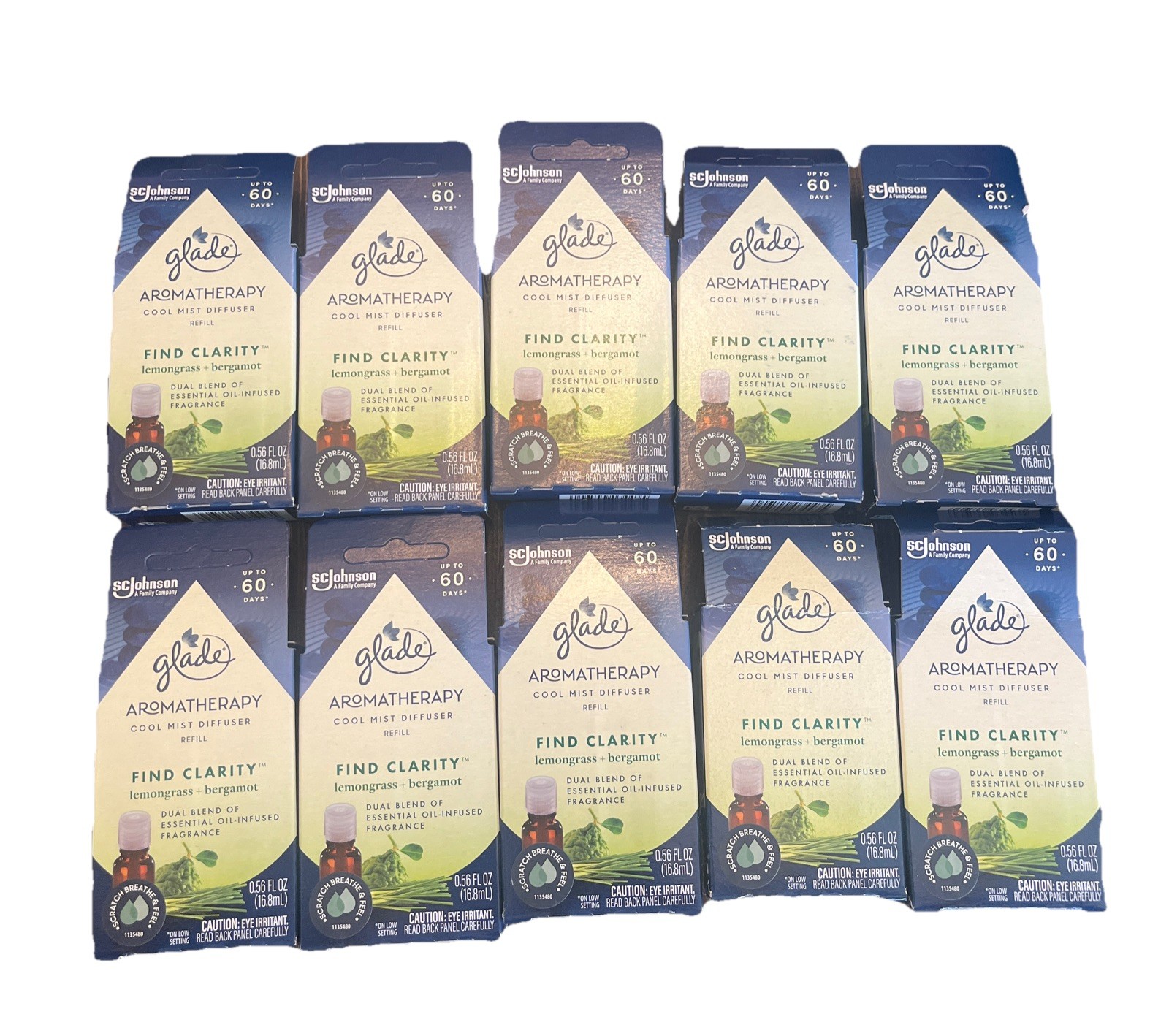 10x Glade Cool Mist Oil Diffuser Refill Find Clarity Lemongrass Bergamot gallery