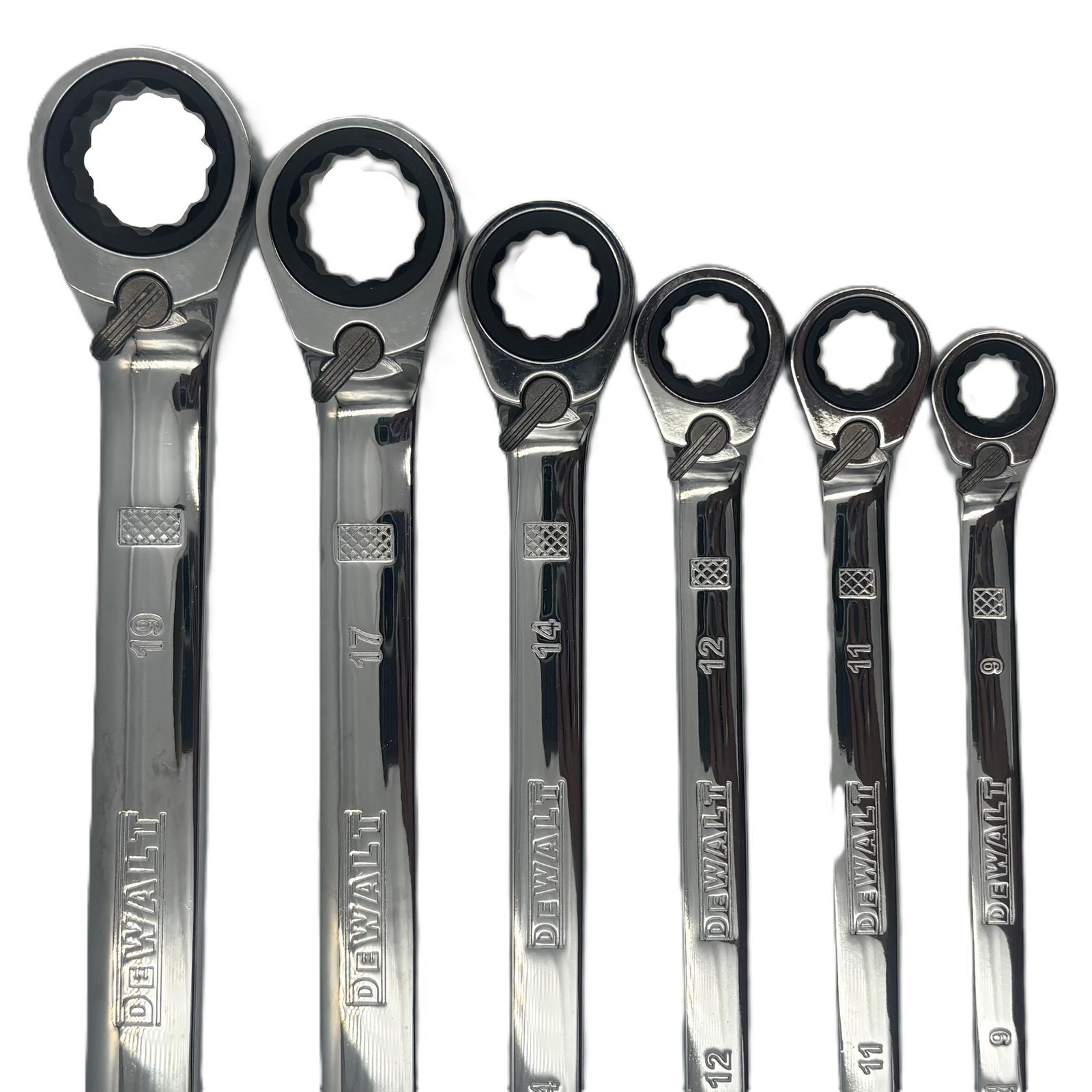 DeWalt 6-Piece Reverse Ratcheting Combination MM Wrench Set - Polished Chrome gallery