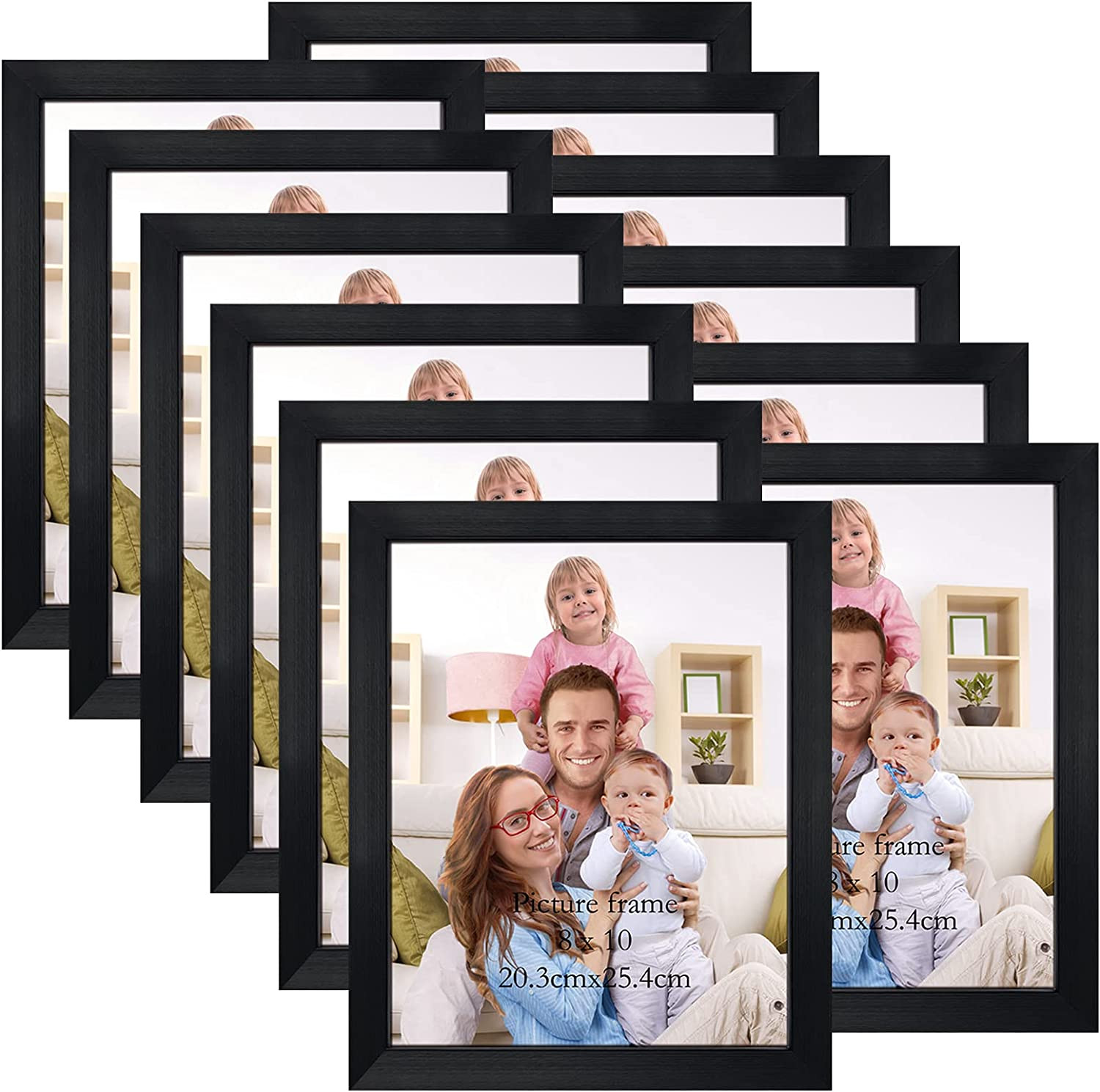 Black 8X10 Picture Frame Bulk Multi 8 X 10 Photo Frames Set for Wall Hanging gallery