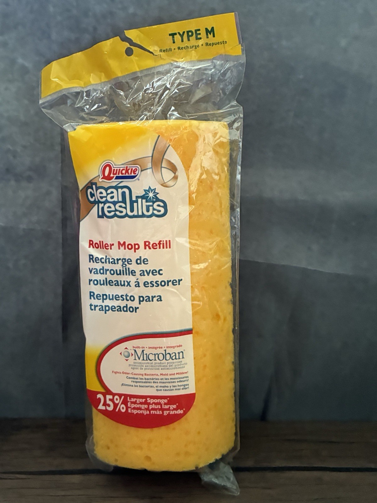 Quickie Type M Roller Mop Refill Head Microban Clean Results 25% Larger Sponge gallery