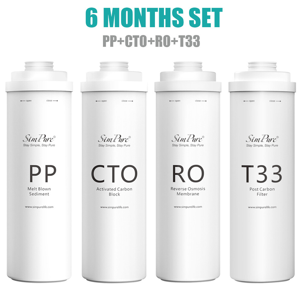 6 Months Set Water Filter Cartridge Replacement For SimPure T1-400UV RO System gallery