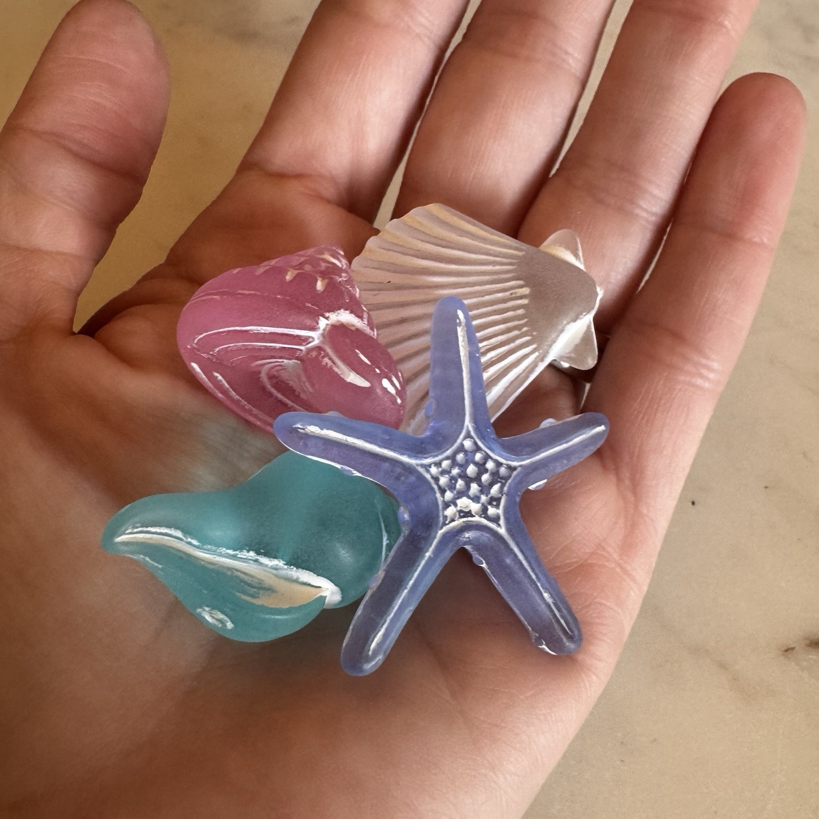 Seashells and Starfish Small Resin Art For Crafts Or Decor gallery