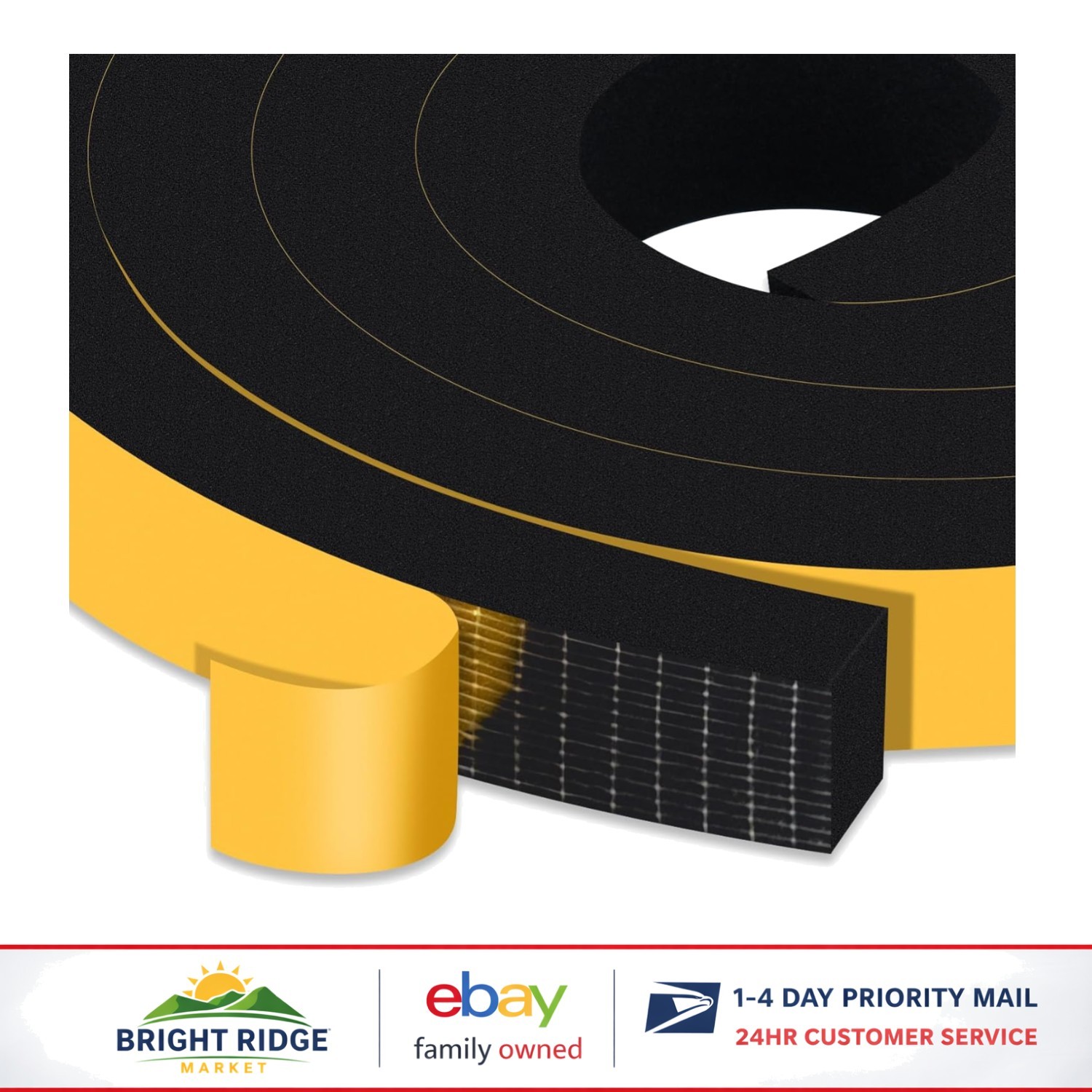 Multi-Purpose Weather Stripping Tape for Doors, Windows, and Electrical Cabinets gallery