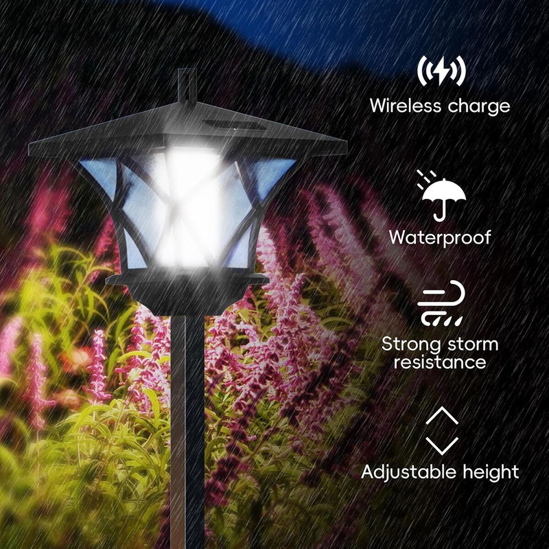 59''Solar Lamp Post Light LED Landscape Street Pole Lamp for Garden Yard Pathway gallery