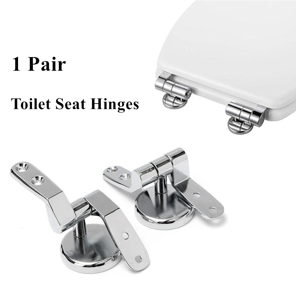 1 Pair Universal Replacement Alloy Toilet Seat Hinges Replacement Mounting Set gallery