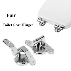1 Pair Universal Replacement Alloy Toilet Seat Hinges Replacement Mounting Set