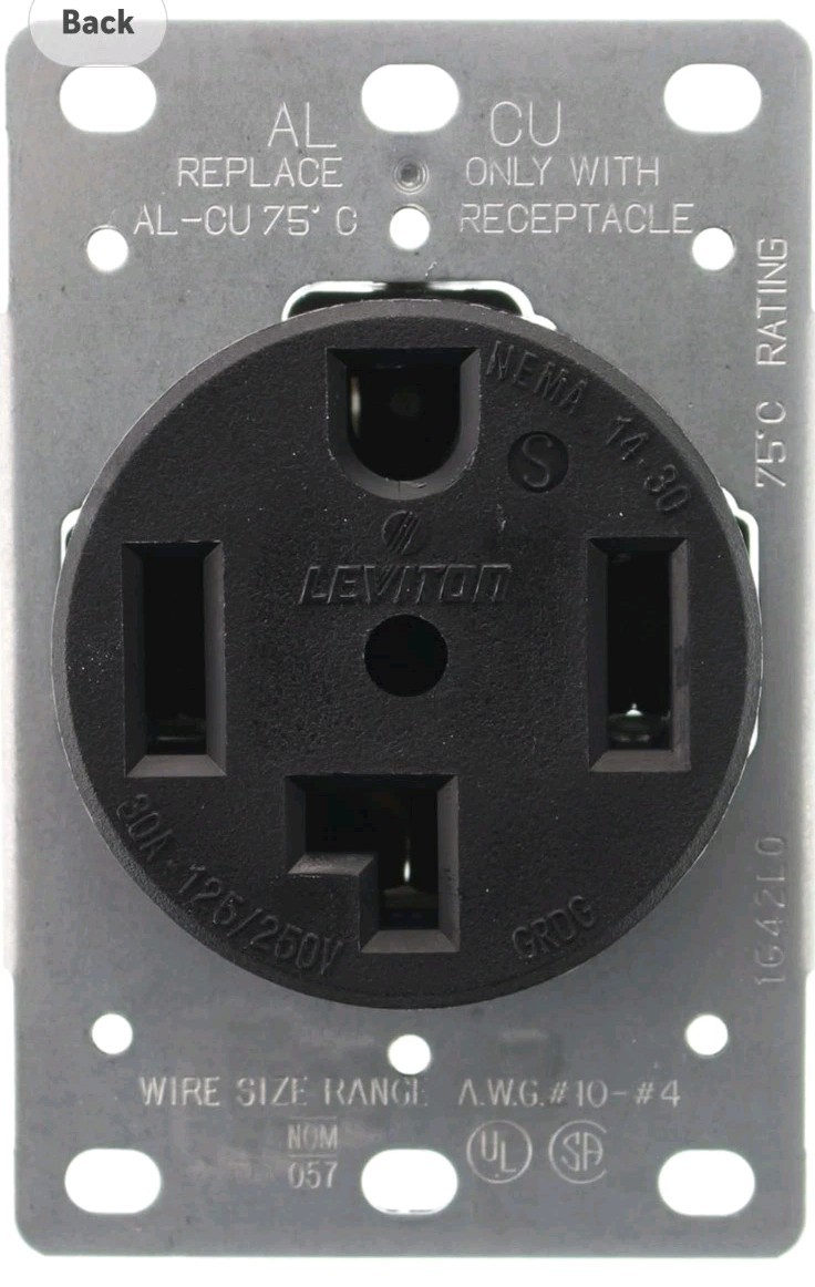 BRAND NEW LEVITON 278-S00 FLUSH RECEPTACLES 30A 125/250V14-30R gallery