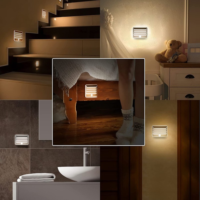 EverBrite 3-Pack Motion Sensor Night Light LED Soft Warm Light Auto Night Lights gallery