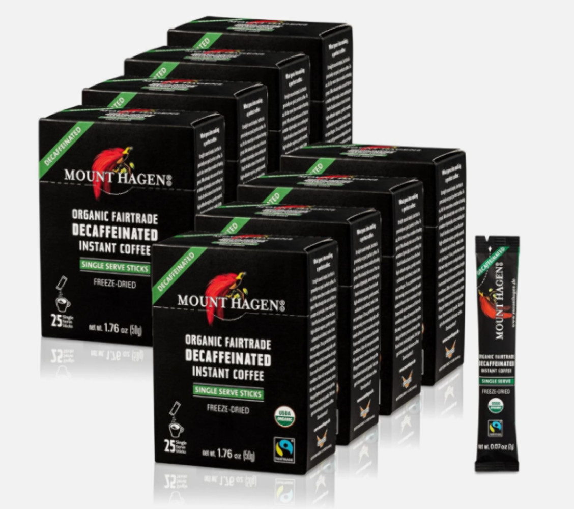 Mount Hagen - Organic Fairtrade Decaffeinated Instant Coffee 25ct - Case of 8-1. gallery