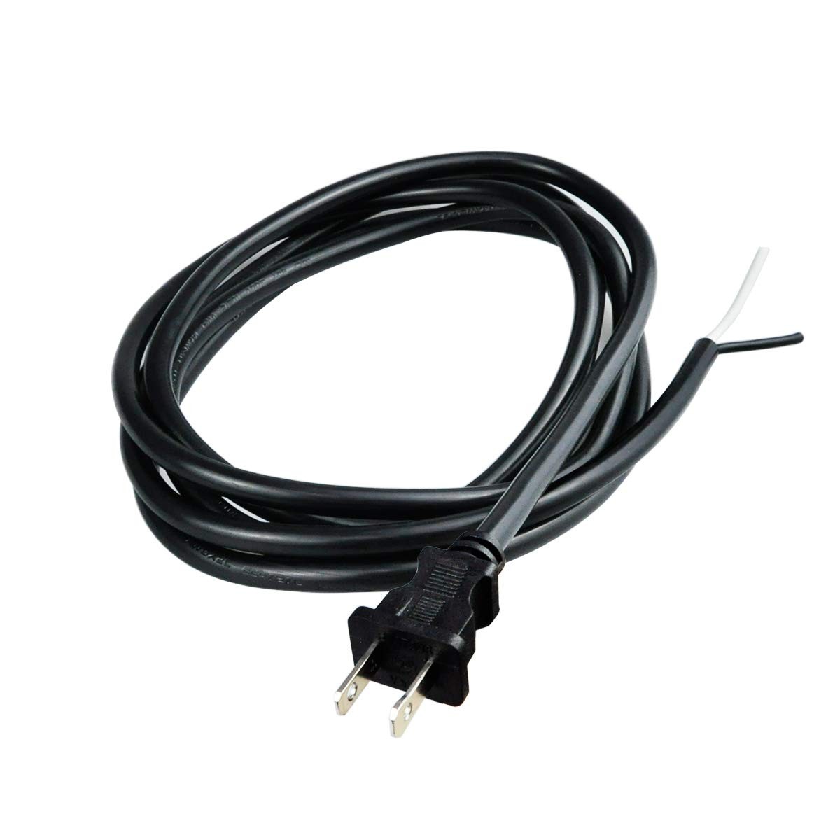 Pinfox 2 Prong Polarized 14 Gauge 10ft Replacement Power Cord 15A, Black gallery