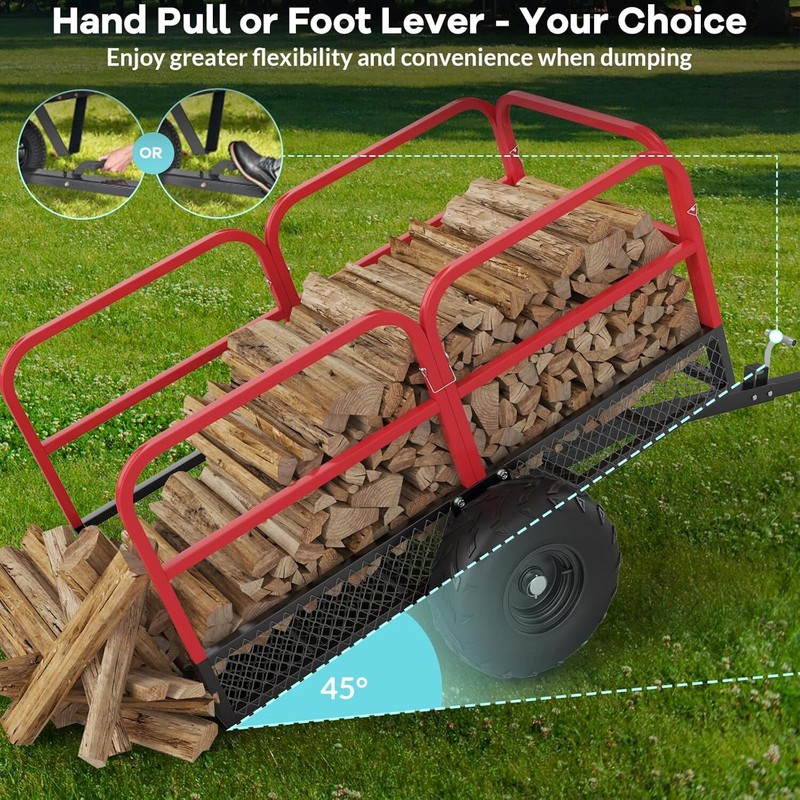 ATV Dump Trailer Tow Behind Dump Cart 1700lbs 17 Cu.Ft. Steel Construction gallery