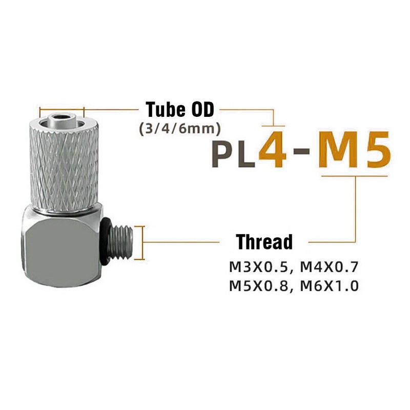 Mini Small Male Thread Pneumatic Push in Fitting Air Line Hose Barb Connector gallery