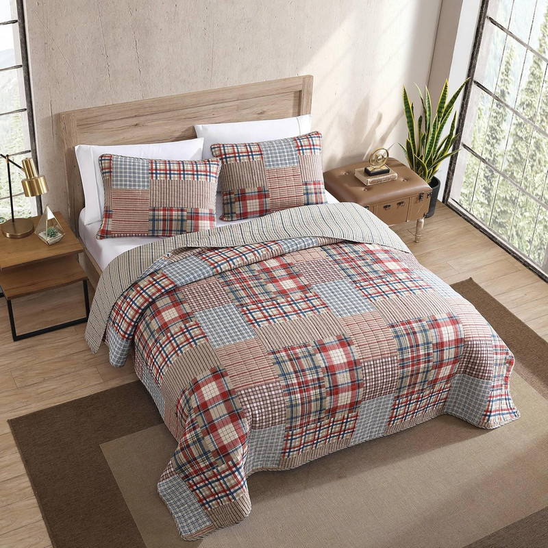 Eddie Bauer - King Quilt Set, Reversible Cotton Bedding with Matching Shams, Lux gallery