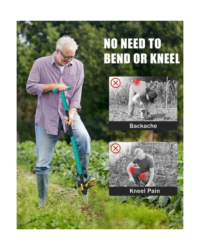 Breeze Touch 39" Weed Pulling Tool, 3-Claw Detachable Weed Puller T... Fast Ship gallery
