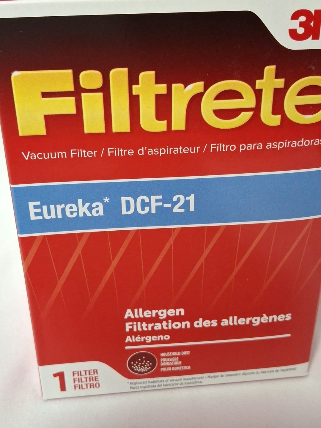 3M Filtrete Vacuum Replacement Filter For Eureka Style DCF-21 67821B , Allergen, gallery
