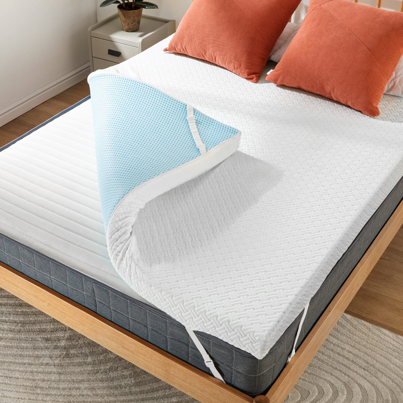 3 Inch Twin Mattress Topper, CertiPUR-US Certified Memory Foam, Removable & W... gallery