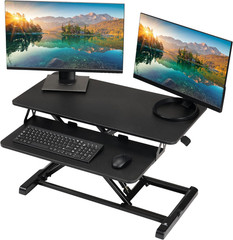 Techorbits Standing Desk Converter – 32 Inch Adjustable Sit to Stand up Workstat