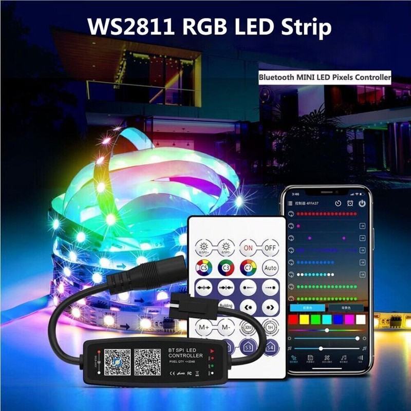 WS2812B LED Strip RF Bluetooth-compatible APP Music Controller 28key Remote gallery