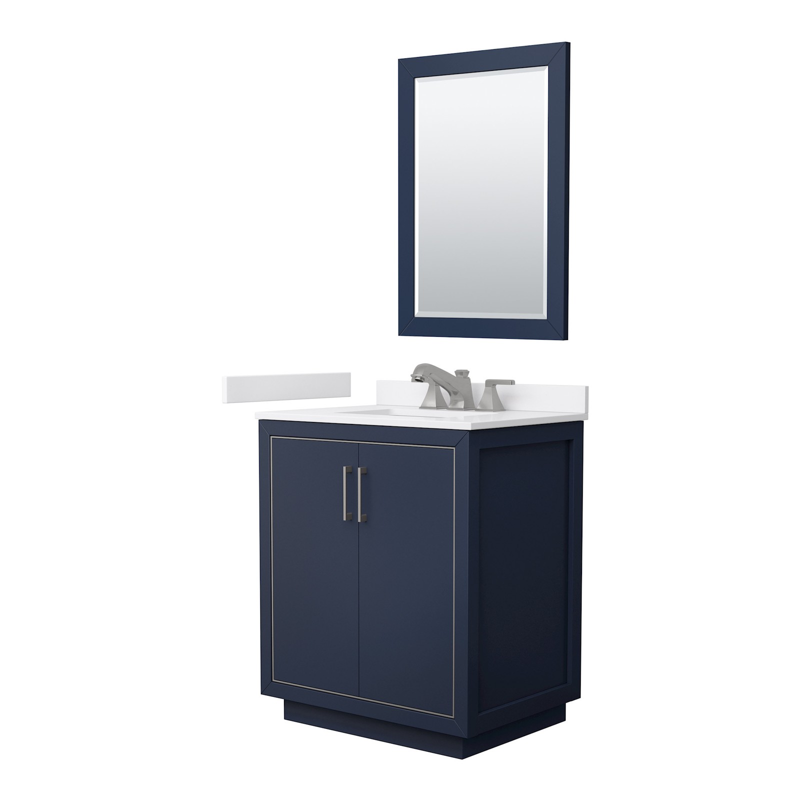 Wyndham Collection WCF1111-30S-VCA-US3M24 Icon 30" - Dark Blue / White Cultured gallery