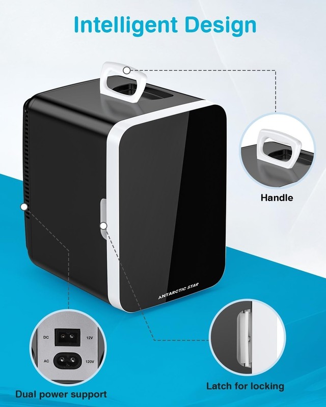Antarctic Star Compact Mini Fridge, 10L Portable Small Refrigerator, 2.6 Gal Min gallery