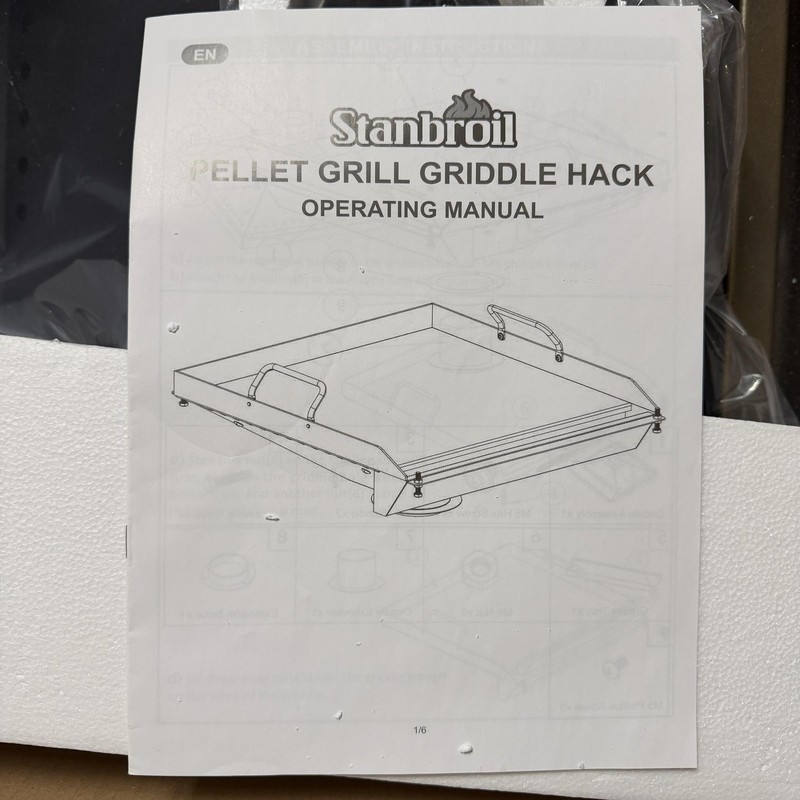 Stanbroil Griddle Hack Non-Stick Insert for Most Pellet Grills 17.4"x18.6" gallery