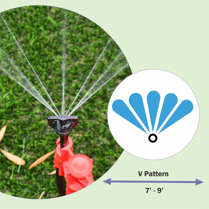 25 Jain Irrigation Micro Sprinkler 100° Arc Pattern ~7–9 ft Wetting Area V-35 gallery